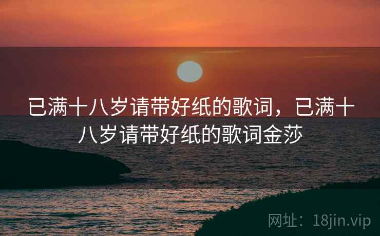 已满十八岁请带好纸的歌词，已满十八岁请带好纸的歌词金莎